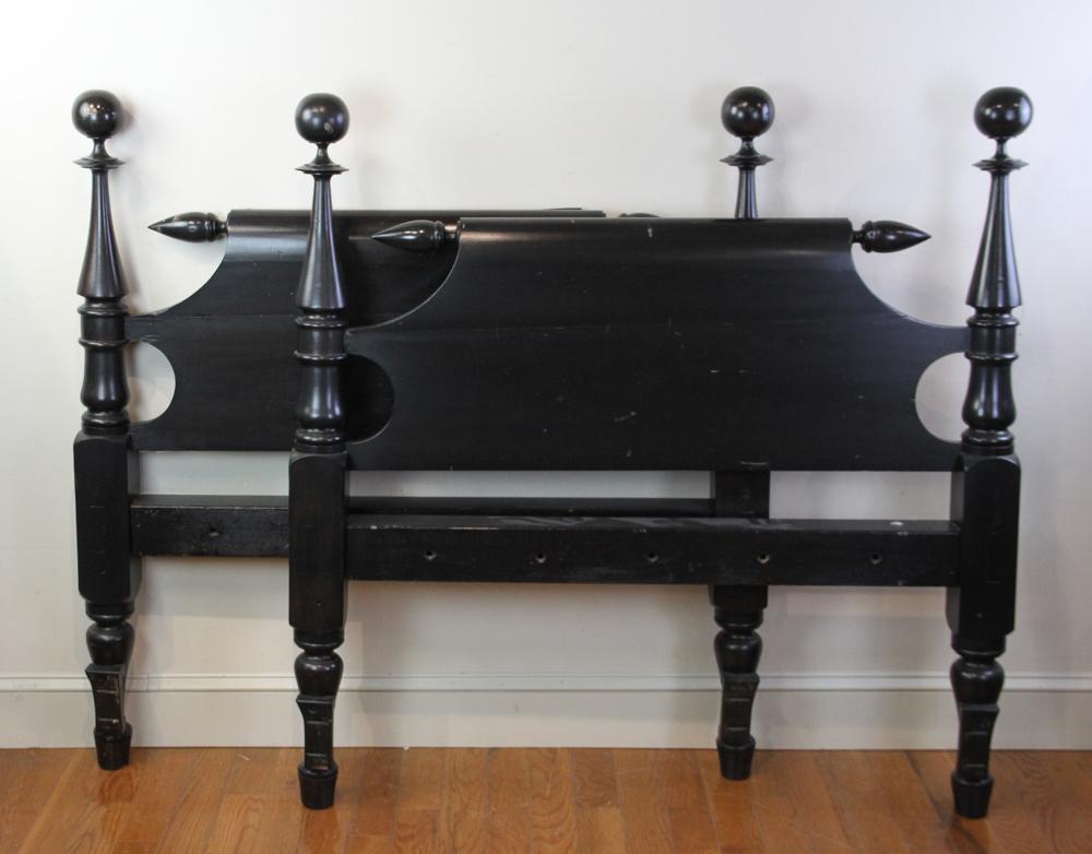 Cannon Ball Black Painted Twin Size Bed (1 of 5)