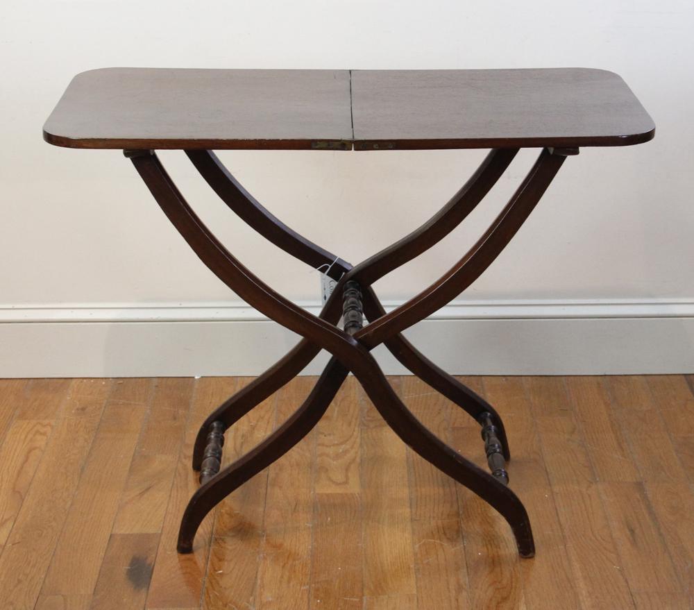 Antique English Mahogany Folding Table (1 of 9)
