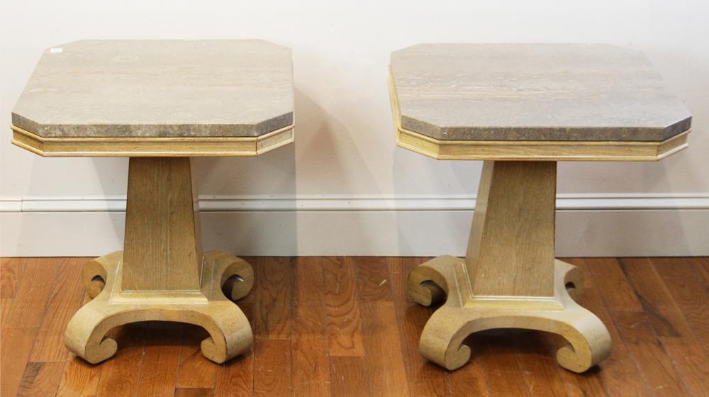 Pair of Marble Top Lamp Tables (1 of 8)