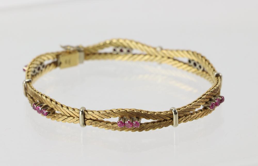 18k Gold Ruby Bracelet (1 of 3)