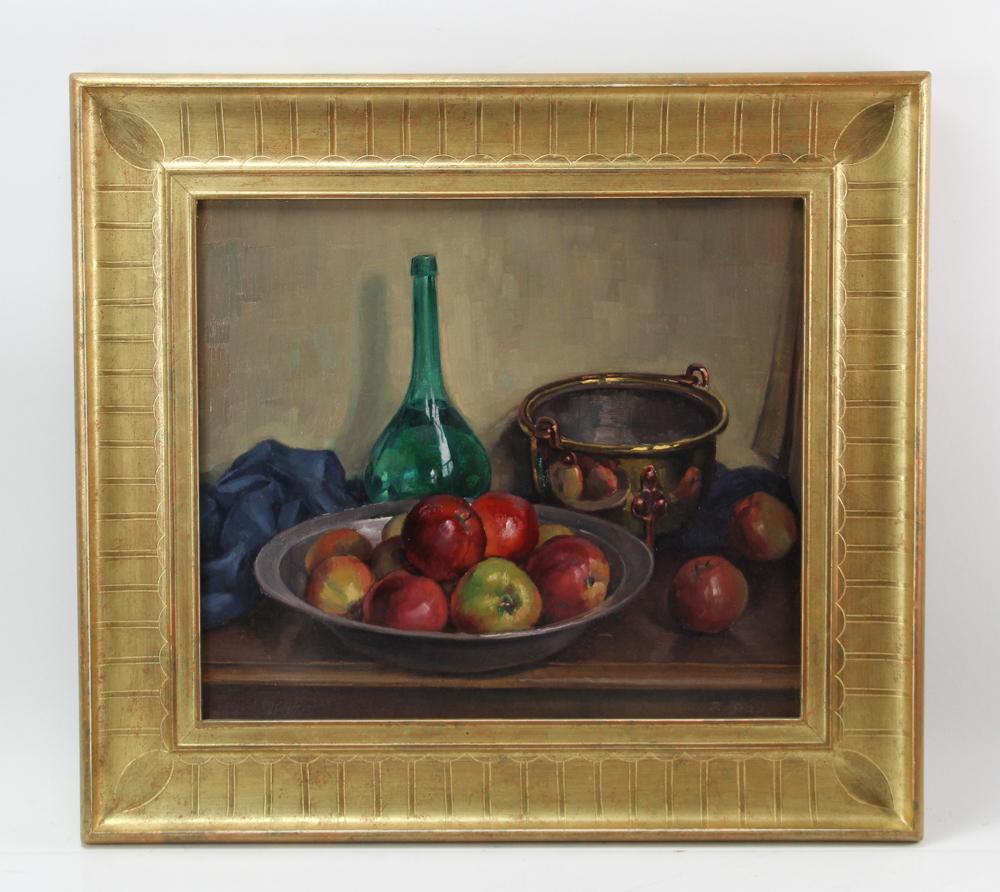 J. Braz, Still Life with Apples, Oil on Canvas (1 of 6)