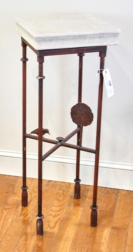 Stone Top Iron Table, Bird and Tree Design (1 of 7)