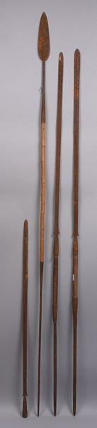 Group of four (4) iron Ngoni spears