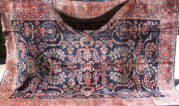 Iranian Sarouk Rug, 8' 10" x 11' 11": Iranian Sarouk Rug, 8' 10" x 11' 11".