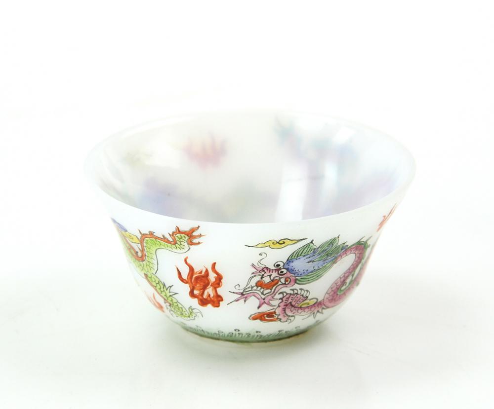 Chinese Enamel on Peking Glass Cup (1 of 7)