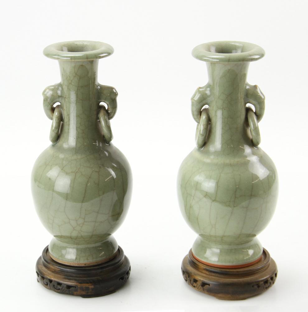 Pair of Chinese Celadon Vases (1 of 6)