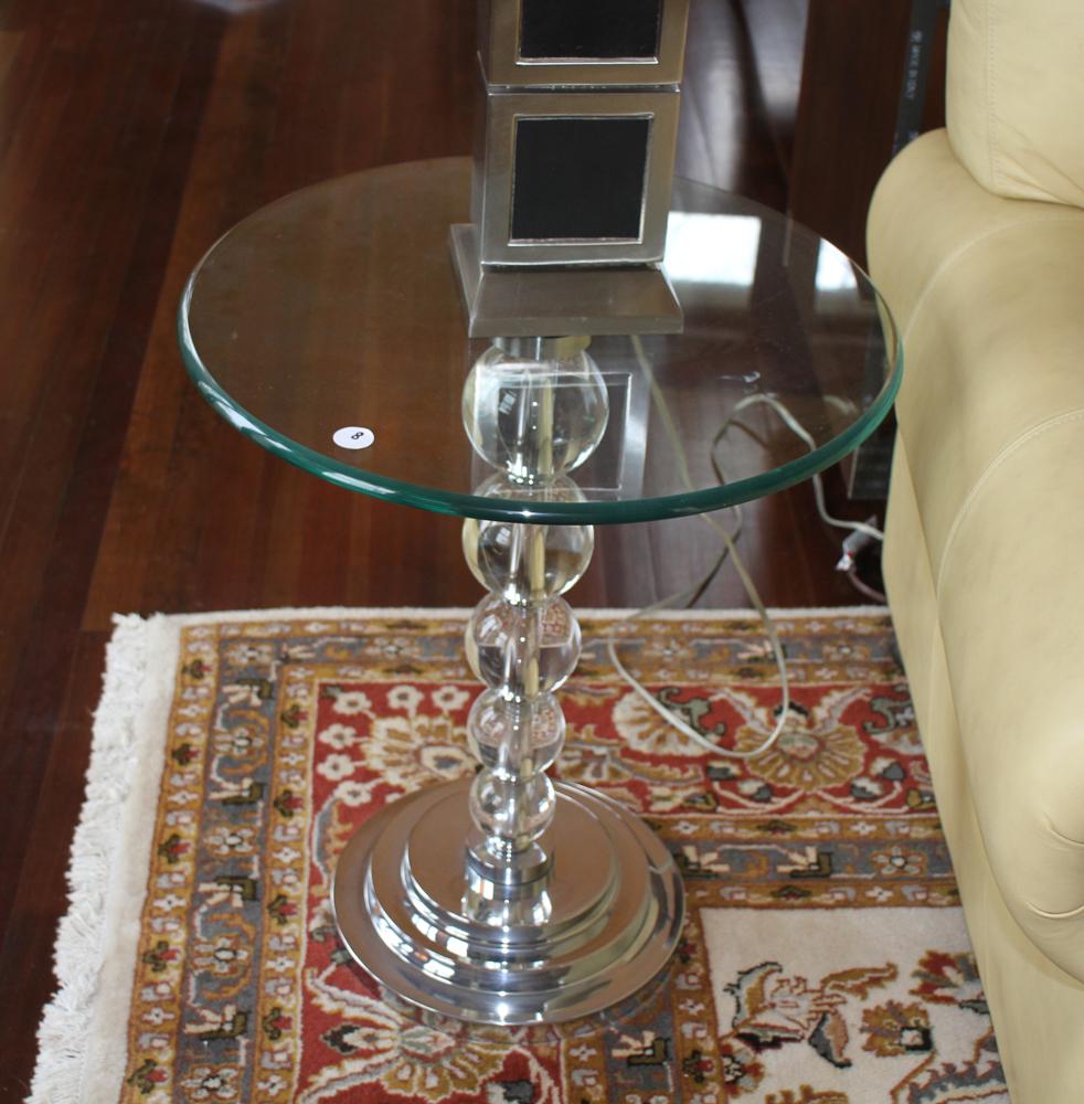 Lucite and Chrome Side Table (1 of 2)