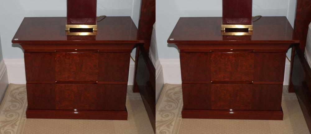 Pair of Italian Mahogany Bedside Tables (1 of 2)