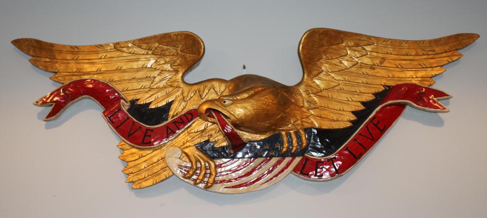 Bellamy Style Carved Eagle Banner (1 of 1)