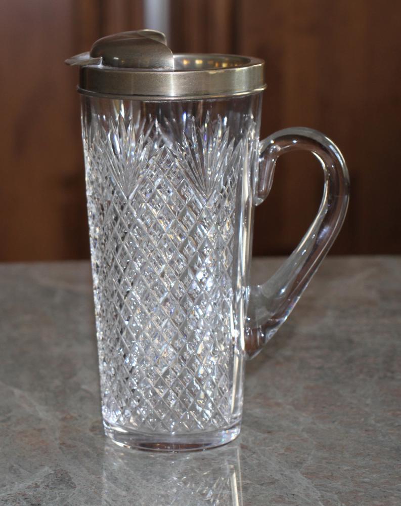 Tiffany and Co. Cut Glass Martini Pitcher, Sterling (1 of 1)