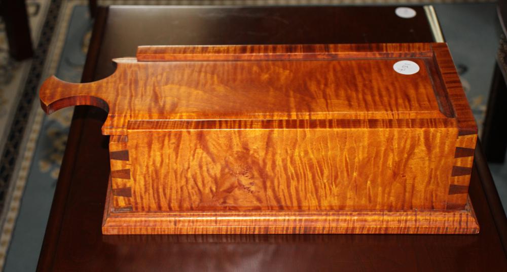 Hand Crafted Figured Maple Candle Box (1 of 1)