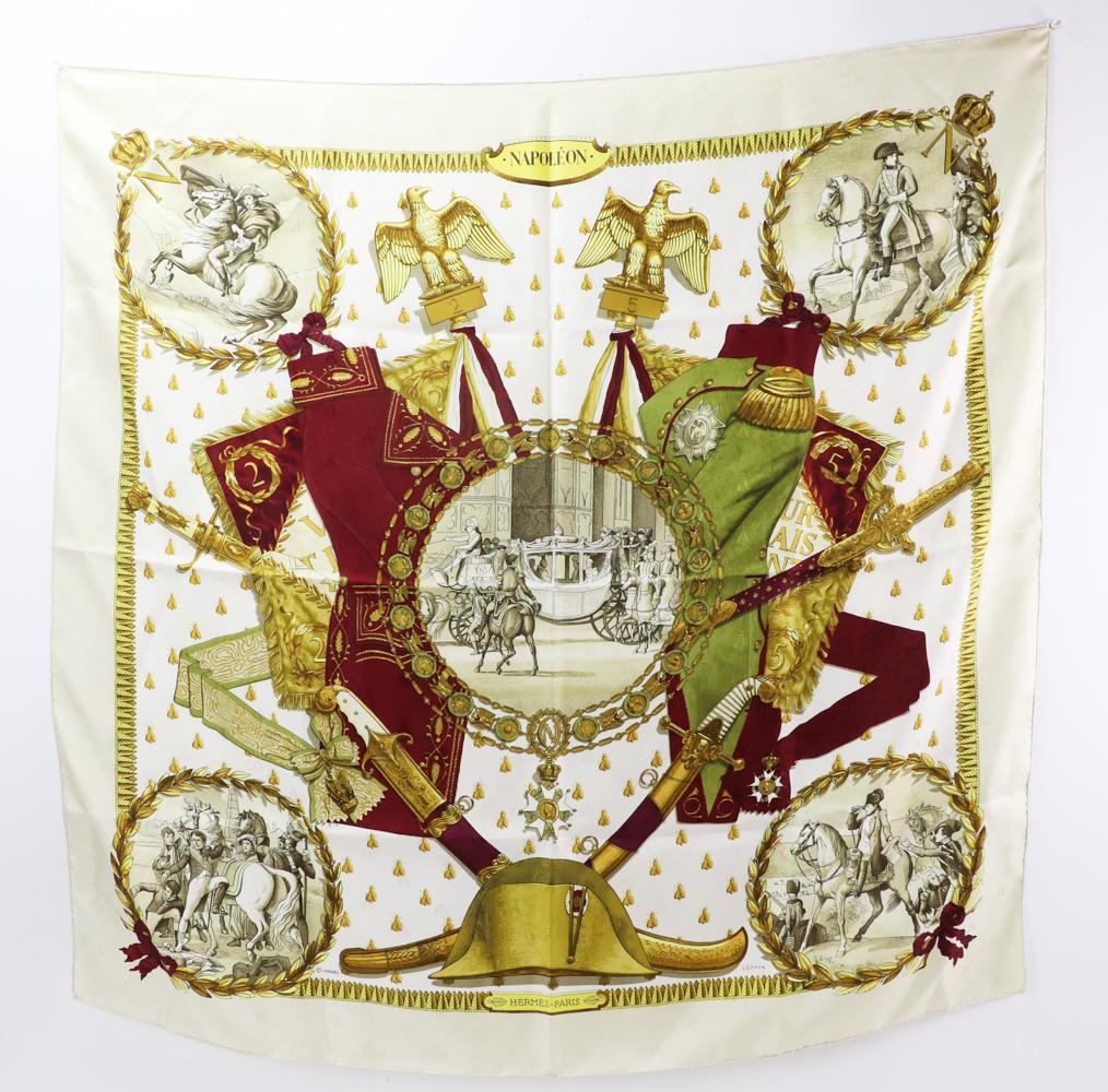 Hermes Scarf: Hermes scarf, 35" x 35". Good condition.