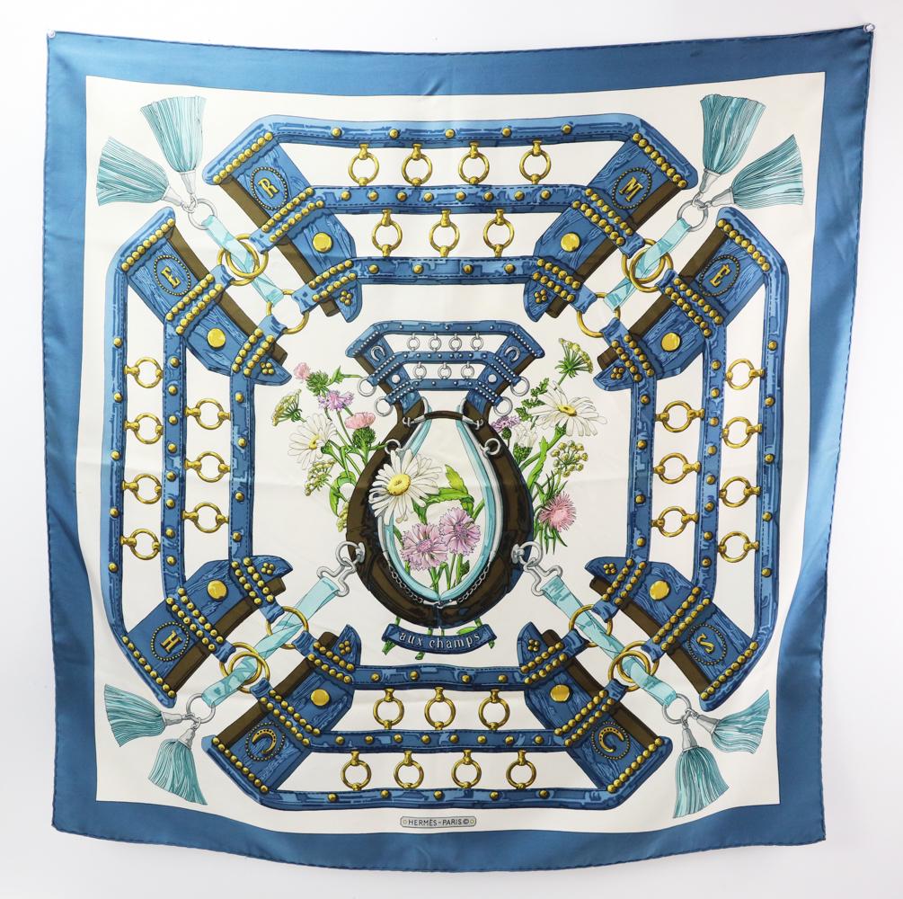 Hermes Scarf: Hermes scarf, 34" x 34". Good condition.