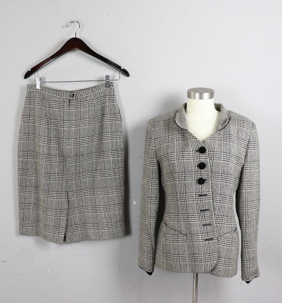 Christian Dior Glen Plaid Skirt Suit (1 of 3)