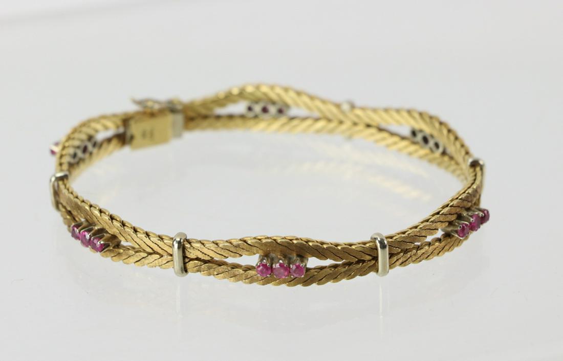 18k Gold Ruby Bracelet (1 of 3)