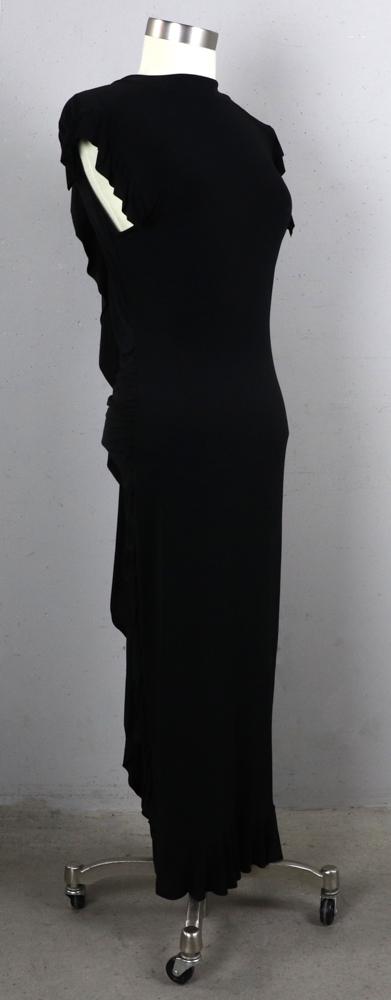 Wayne Cooper Ruffle Front Black Knit Dress (1 of 3)