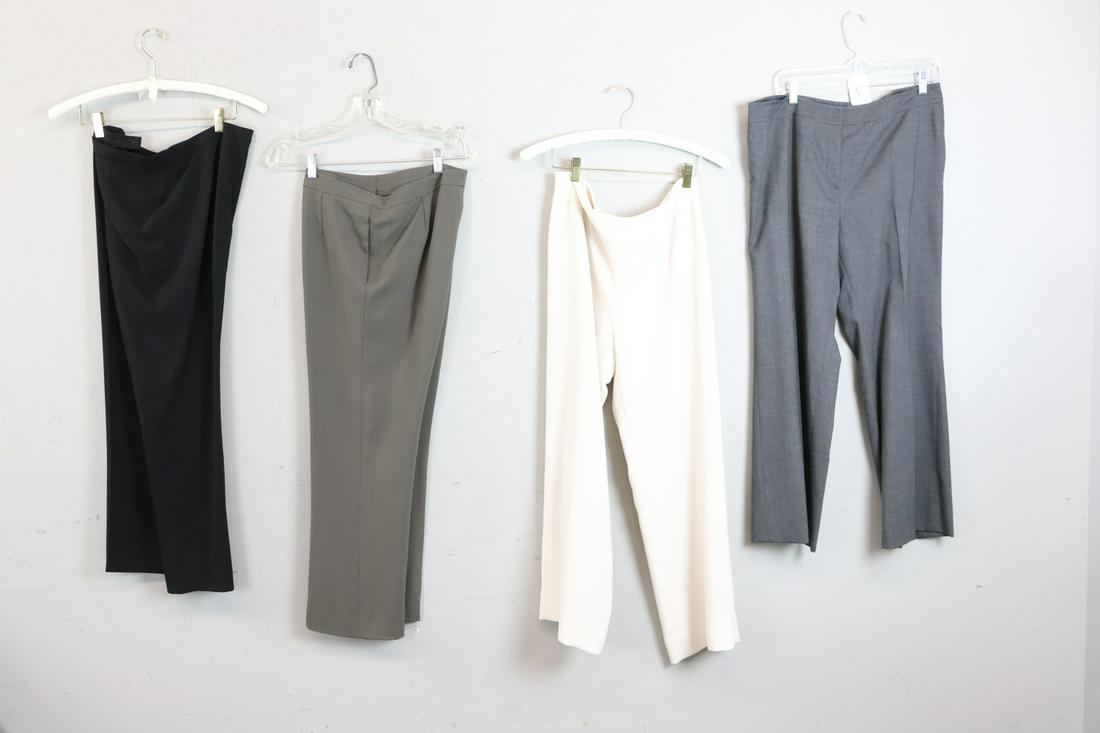 Four Pairs of Ladies Pants: Lades pants size 12, lot of (4) to include: Akris Punto, Escada.