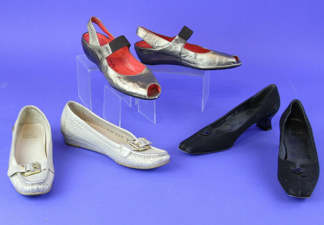 Stuart Weitzman Pumps and Wedges: Three pairs of shoes to include: Stuart Weitzman (2) of pumps and (1) pair of wedges.
