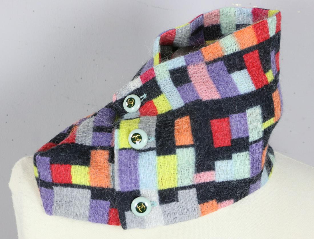 Chanel Knitted Button Collar: Chanel knitted button collar.