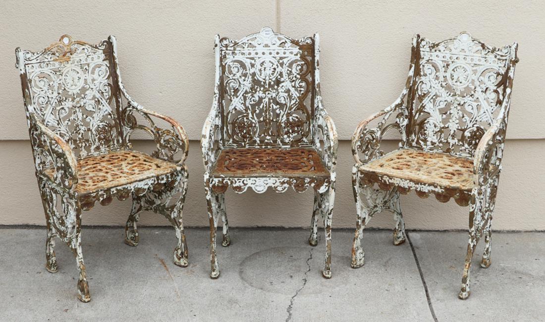 Wrought Iron Garden Chairs Early 20thC (1 of 7)