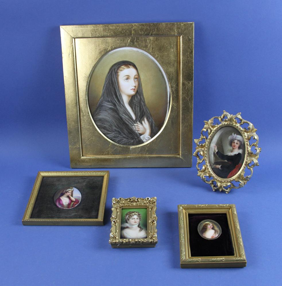 Collection of Painted Porcelain Plaques (1 of 7)