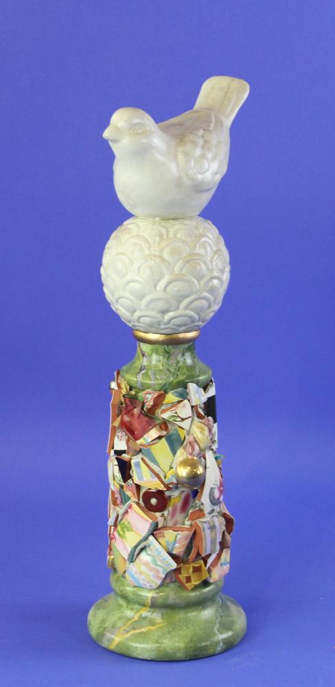 MacKenzie-Childs Bird: MacKenzie-Childs bird, 20 1/2" x 8 1/2". Provenance: Estate of Jonathan Seiberg of Lynn, Massachusetts.
