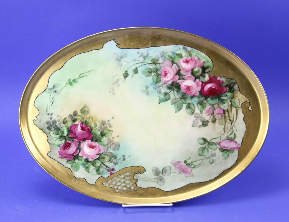 French Limoges Painted Tray (1 of 2)