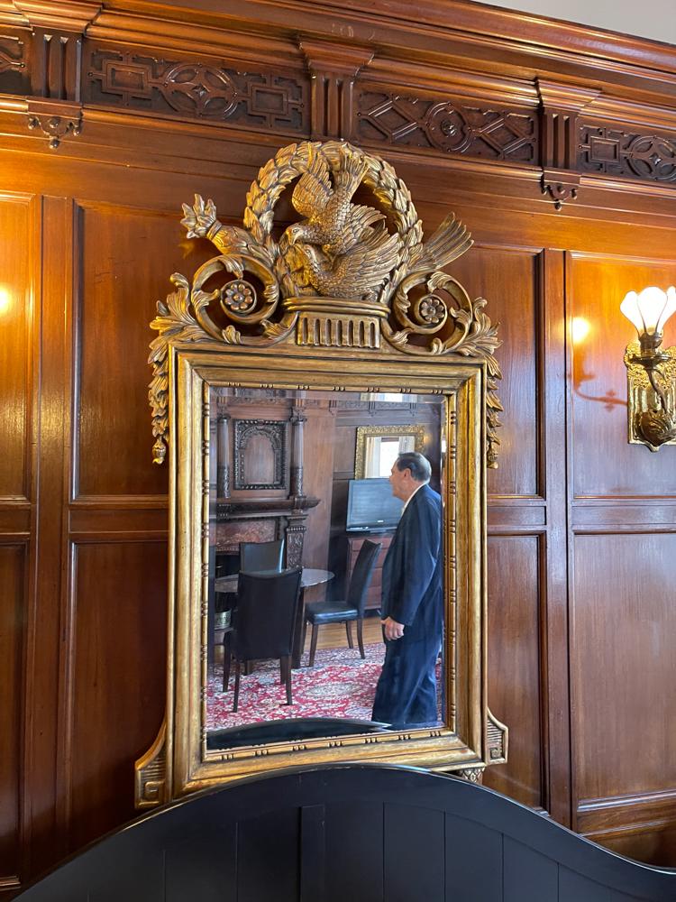 Fancy French Style Carved Beveled Glass Mirror (1 of 1)