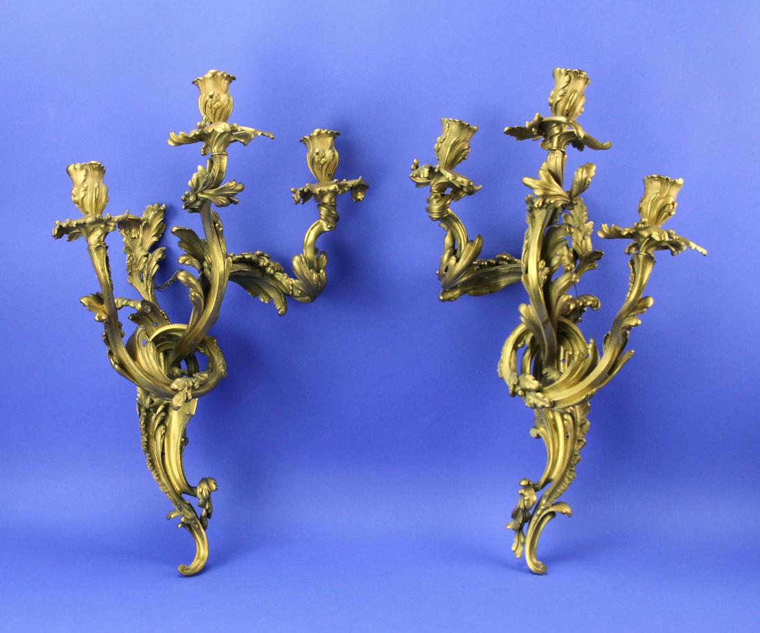 French Gilt Bronze Sconces (1 of 3)