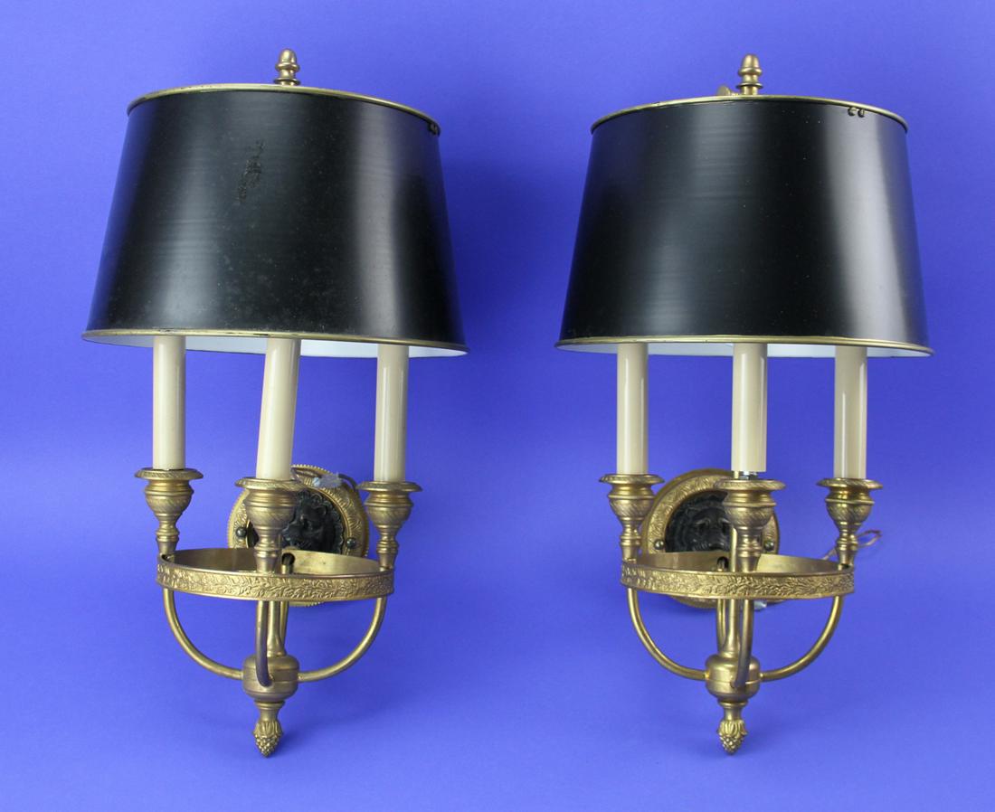 Pair Brass Wall Sconces (1 of 2)