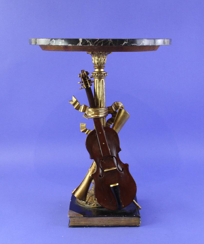 Violin Table with Marble Top (1 of 3)