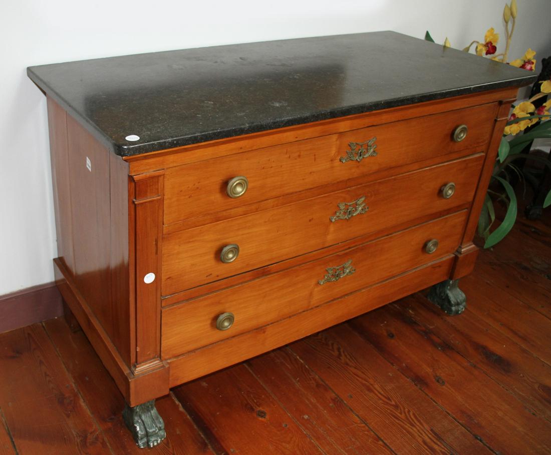 19th Century Continental Marble Top Chest (1 of 1)