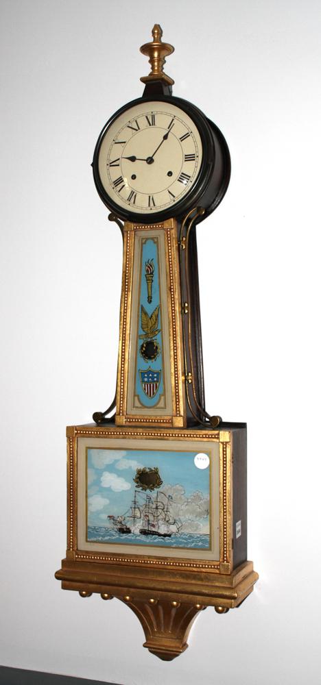 Banjo Clock with Reverse Painted Panels (1 of 1)