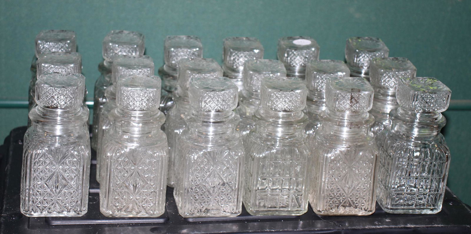 Group of Colorless Glass Pickle Jars (1 of 3)
