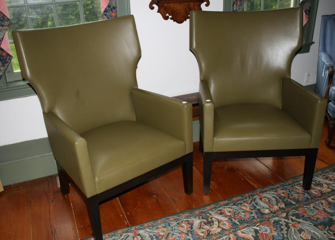 Pair of Leather Chairs by Christian Liaigre at Holly (1 of 2)