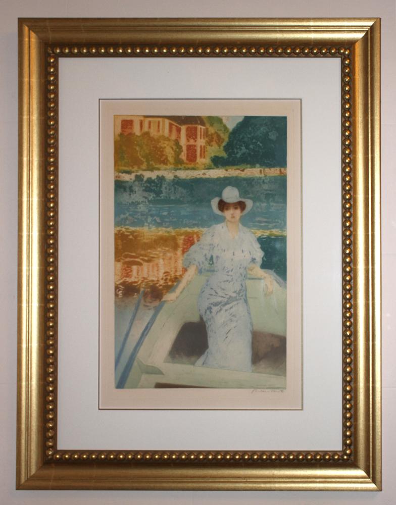 Richard Ranft, Elegante Dans Une Barque, Etching (1 of 1)