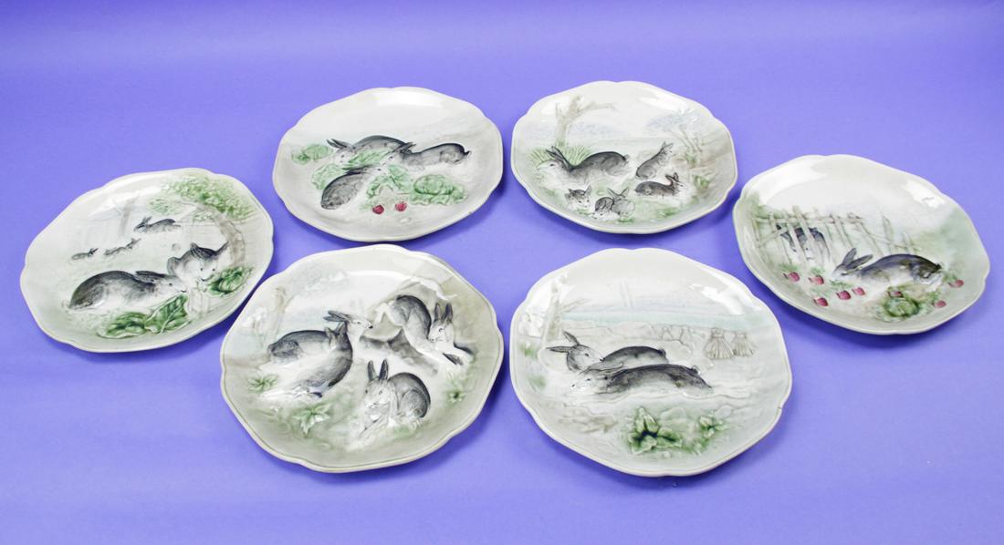 French Higgins and Seiter Majolica Plates (1 of 12)