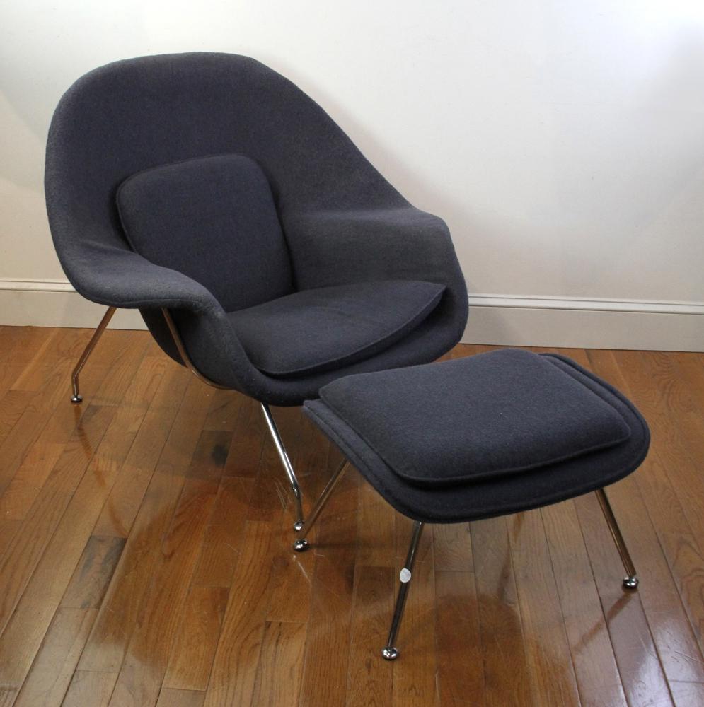 Eero Saarinen Chair and Ottoman (1 of 5)