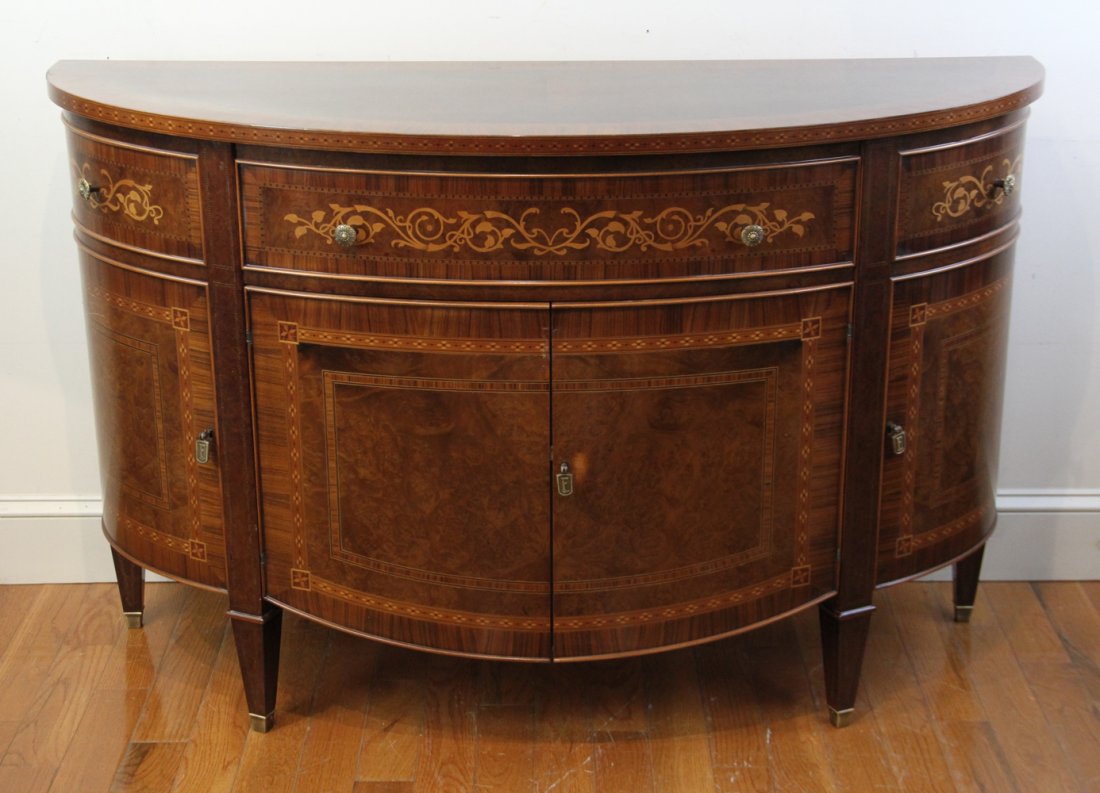 Adam Style Mahogany D-Shaped Sideboard (1 of 3)