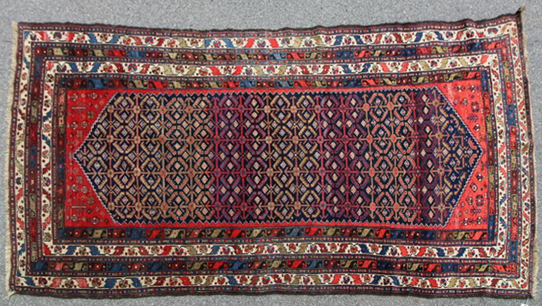 Antique Persian Hamadan Rug: Antique Persian Hamadan rug, 6" x 12". Provenance: Ipswich, Massachusetts.