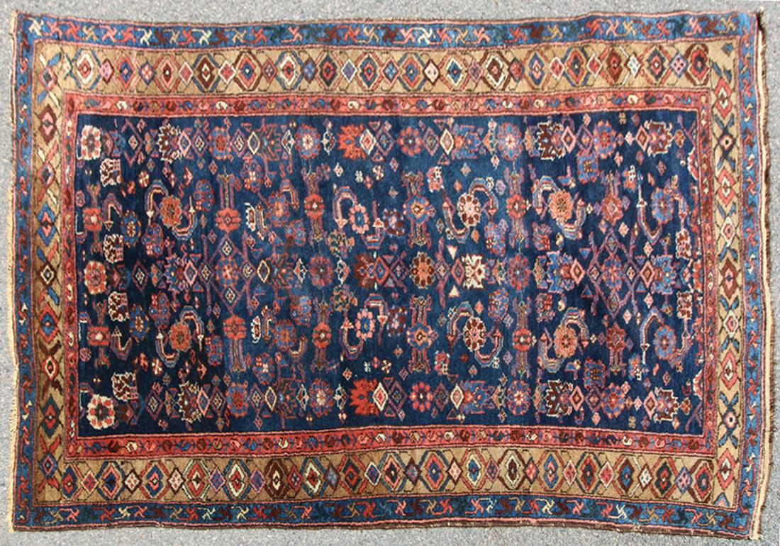 Antique Persian Rug: Antique Persian rug, 4'10" x 2'6". Provenance: Ipswich, Massachusetts.