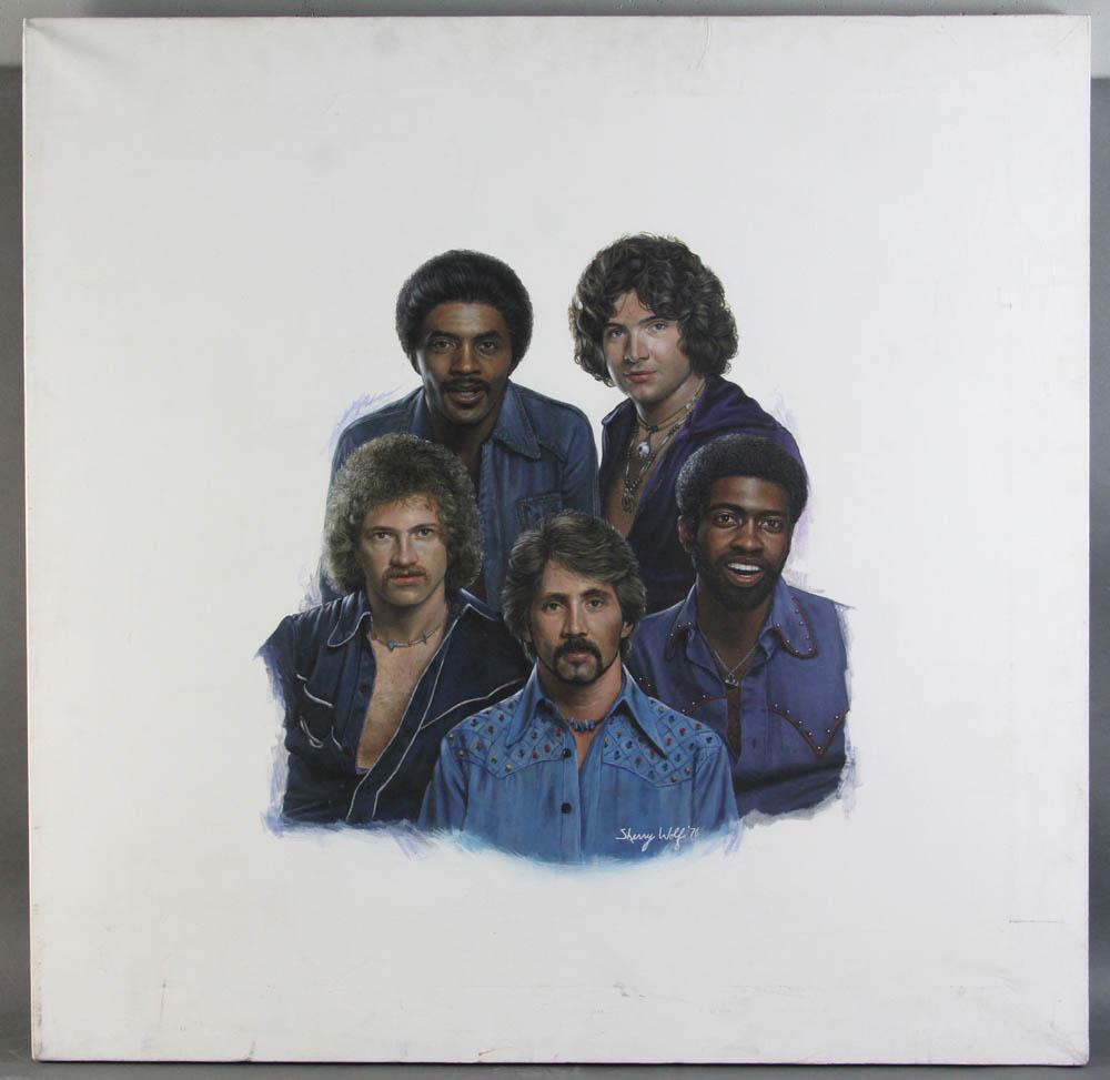 Sherry Wolf Oil on Canvas Rock Group 1976 (1 of 5)