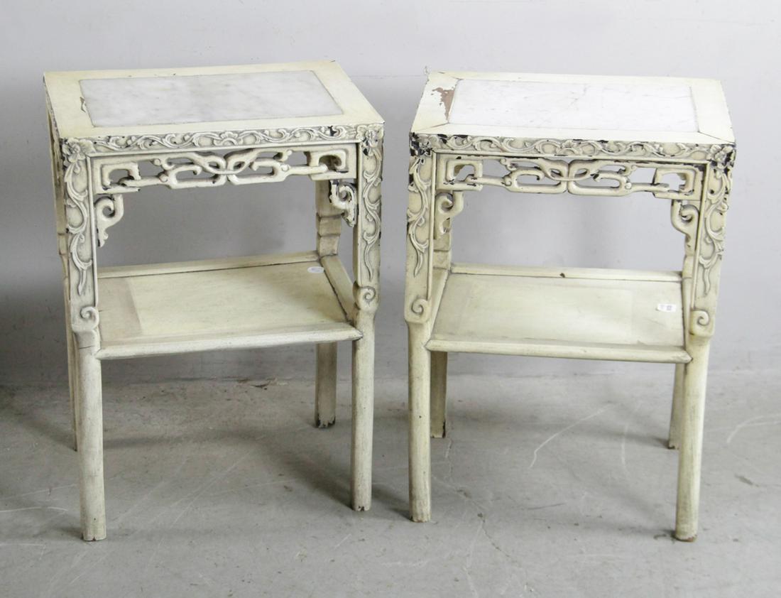 Chinese Rosewood Tables, Pair (1 of 5)