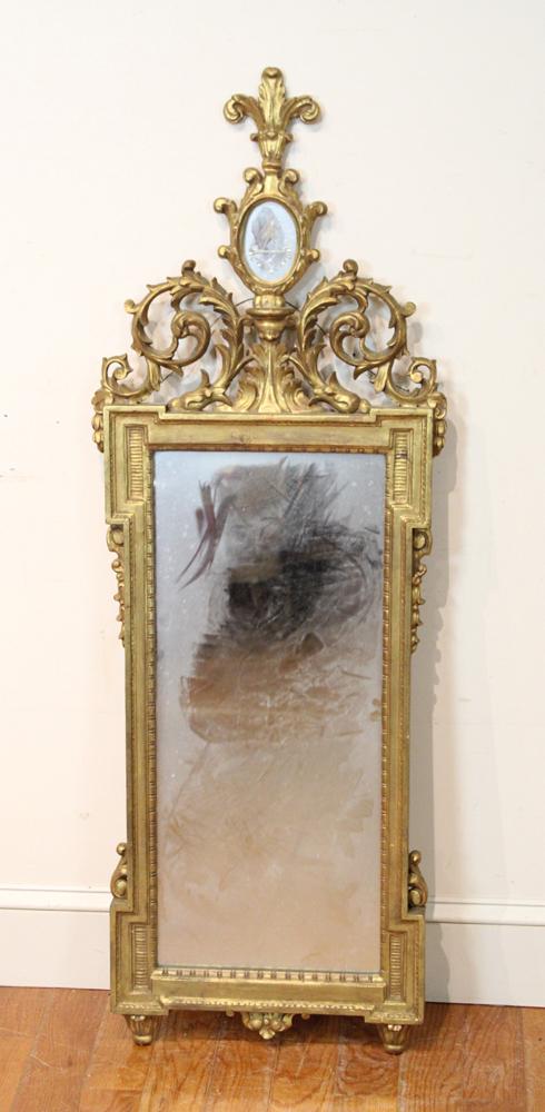 Old French Rococo Revival Giltwood Mirror (1 of 6)
