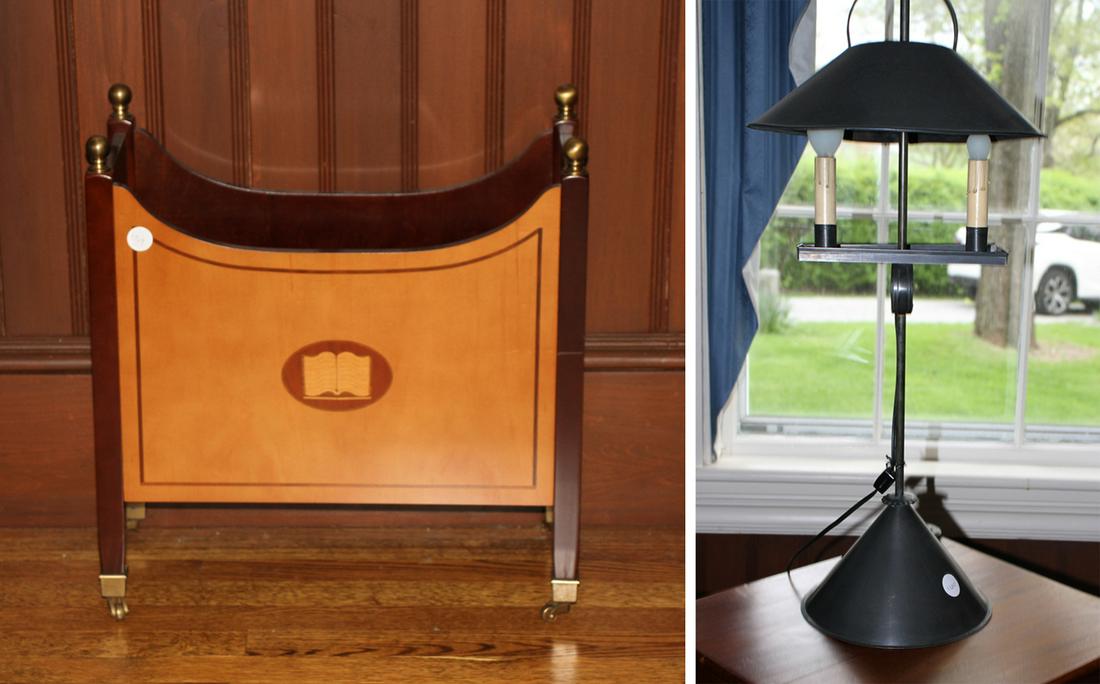 Decorative Magazine Holder and Table Lamp (1 of 3)