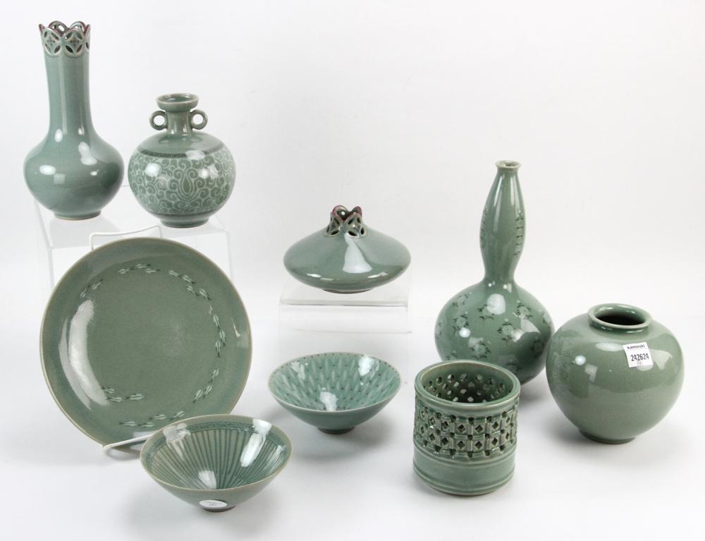 20th century Korean Celadon Porcelain Items (1 of 18)