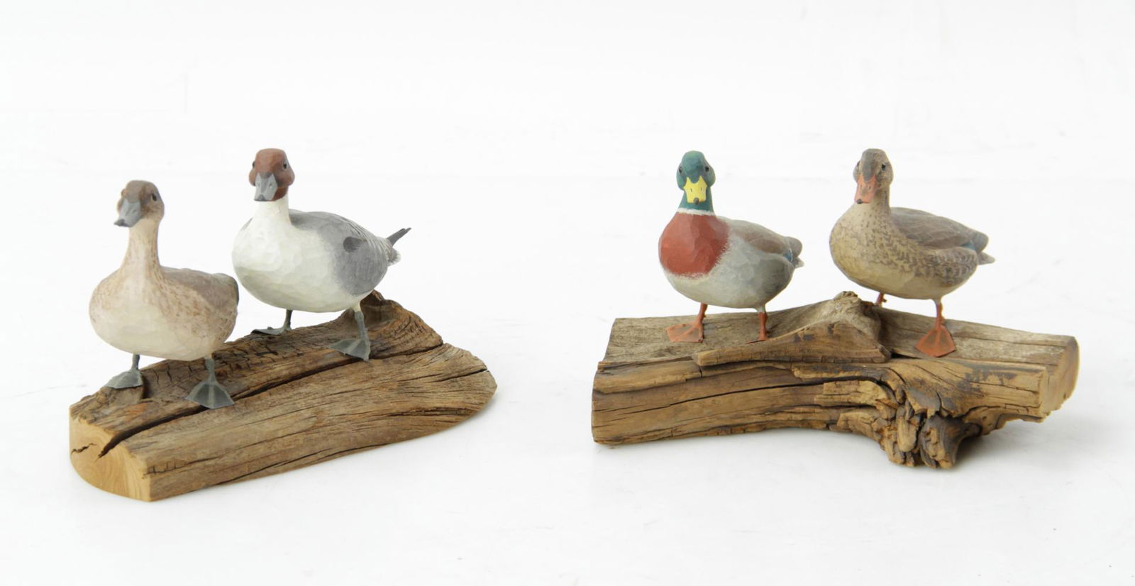Two Pairs of Hand Carved Birds (1 of 6)
