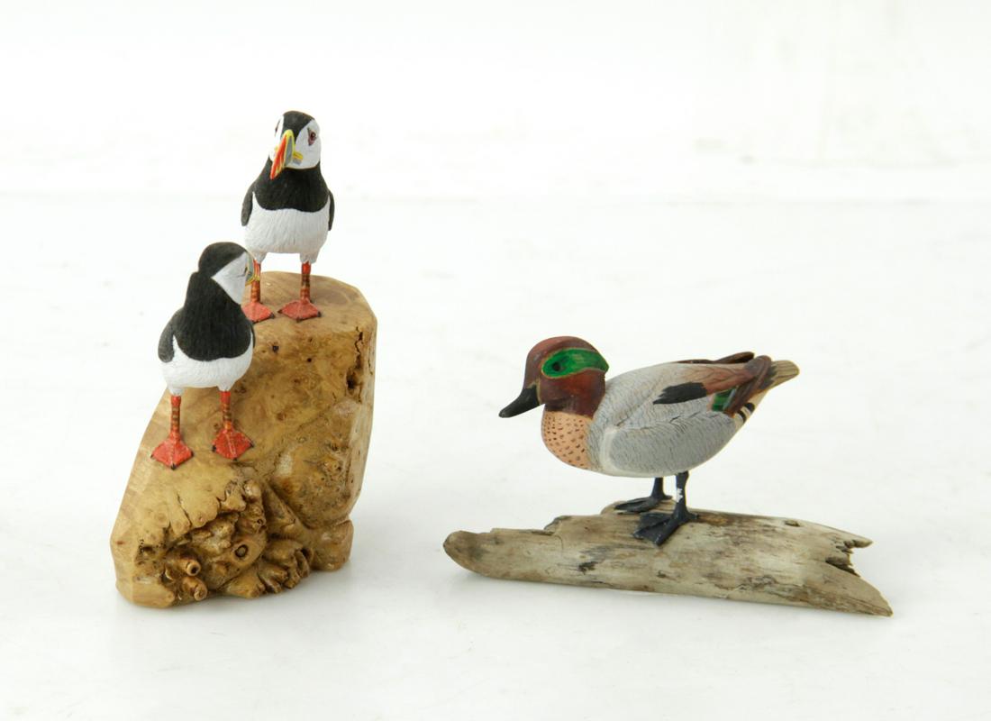 Three Miniature Hand Carved Birds (1 of 5)