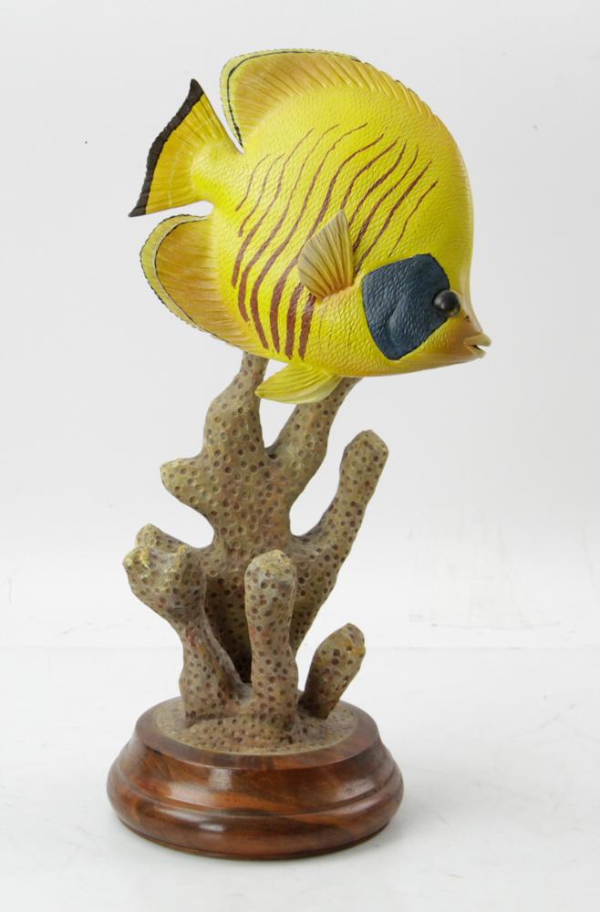 Hand Carved Yellow Butterfly Fish and Bluegill (1 of 5)