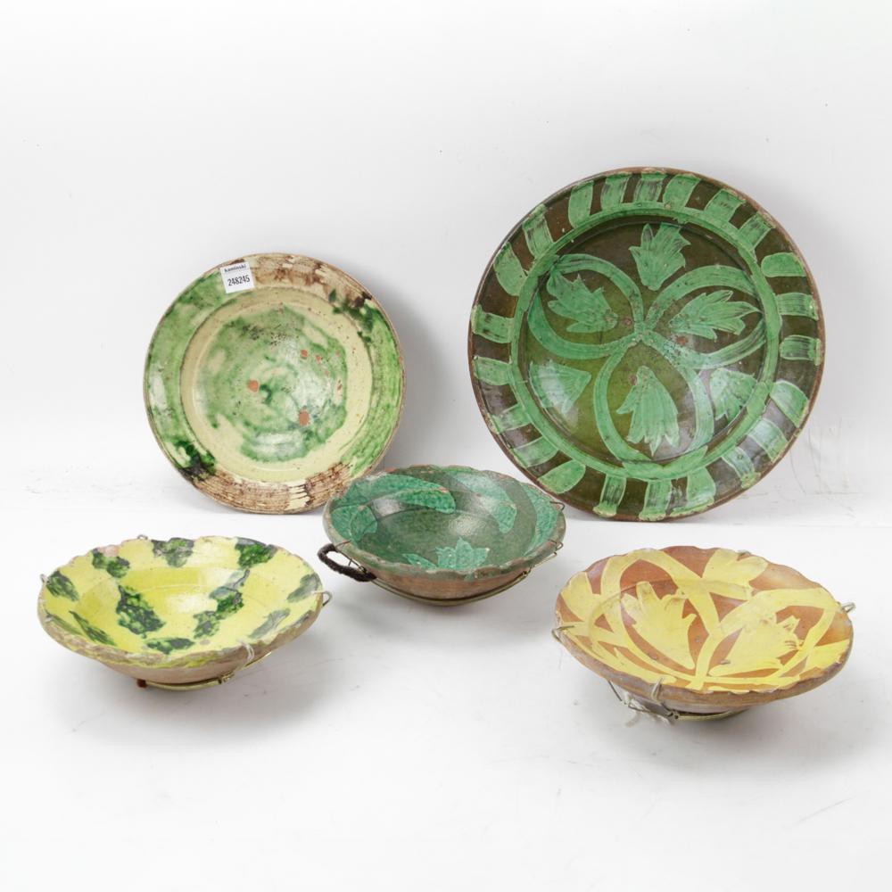 Late 19thC Spanish Tin Glazed Earthenware (1 of 6)